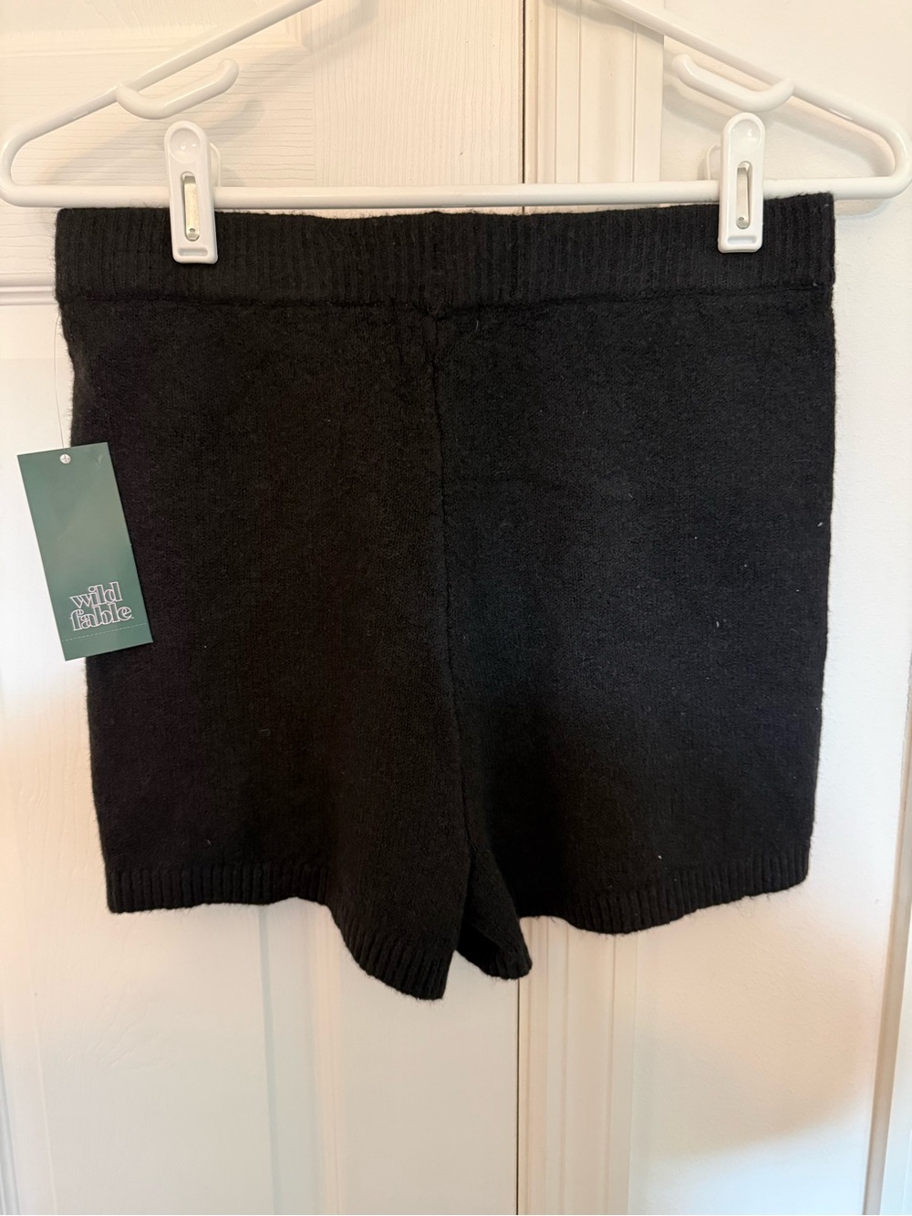 wild fable Black High-Waist Knit Shorts